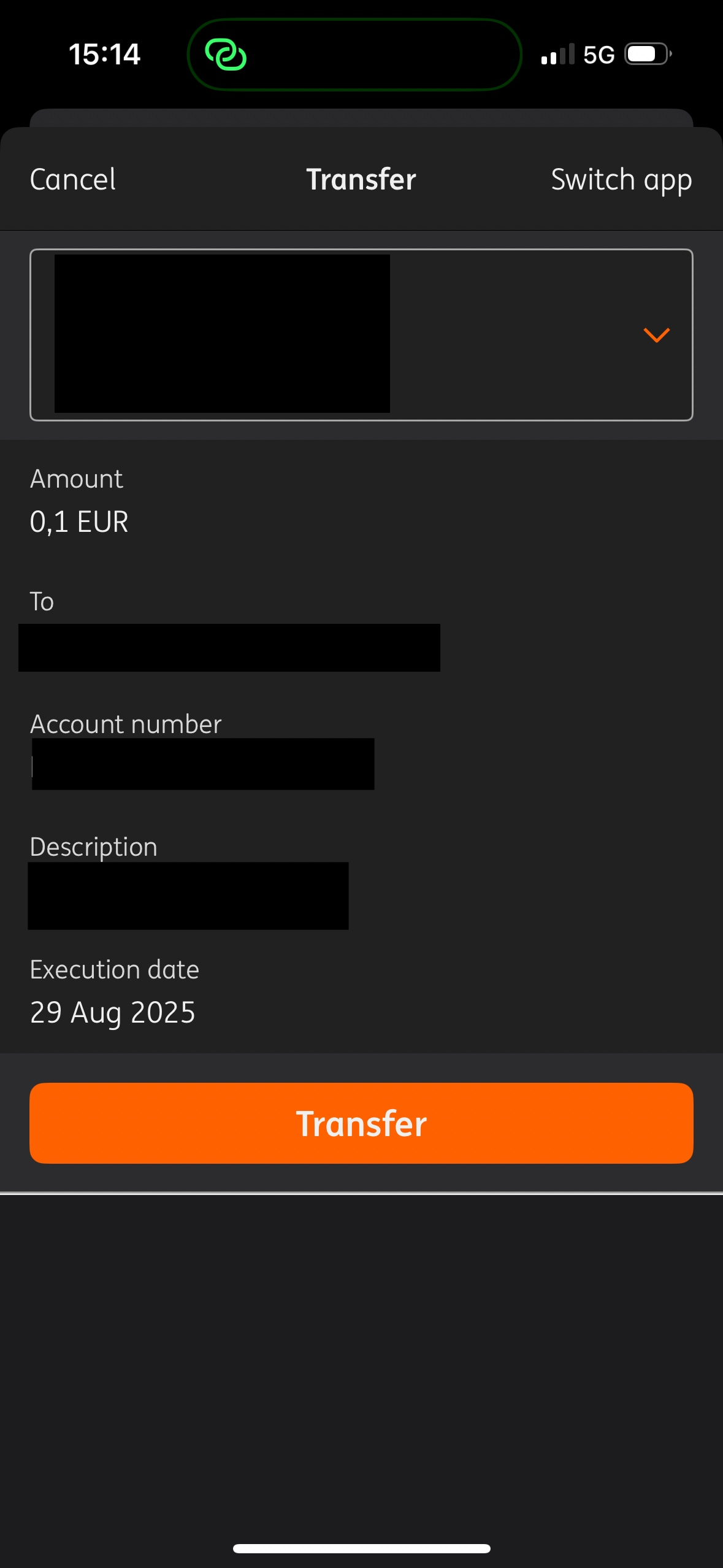 ING via Tink - stap 4